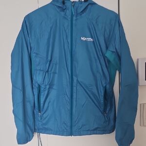 Marmot Women's Blue Hooded Windbreaker Jacket